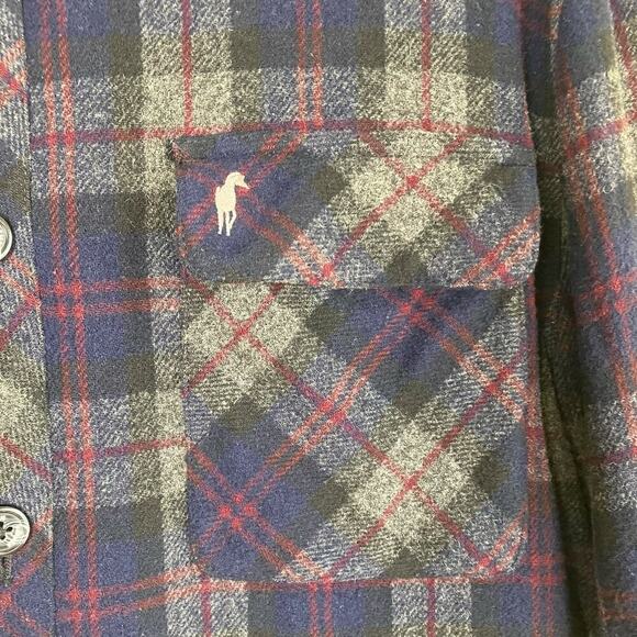 Gentleman Farmer Mens Sz L Wool Blend Plaid Shacket Jacket Preppy Classic Fall - Picture 7 of 16